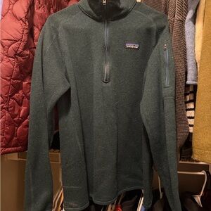 Patagonia Forest Green Half-Zip Fleece Pullover
